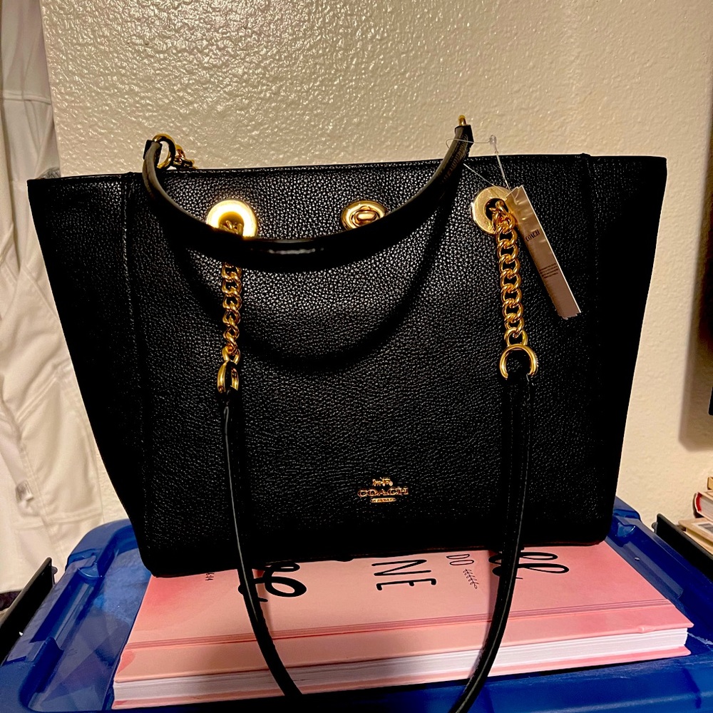 Coach black shoulder purse